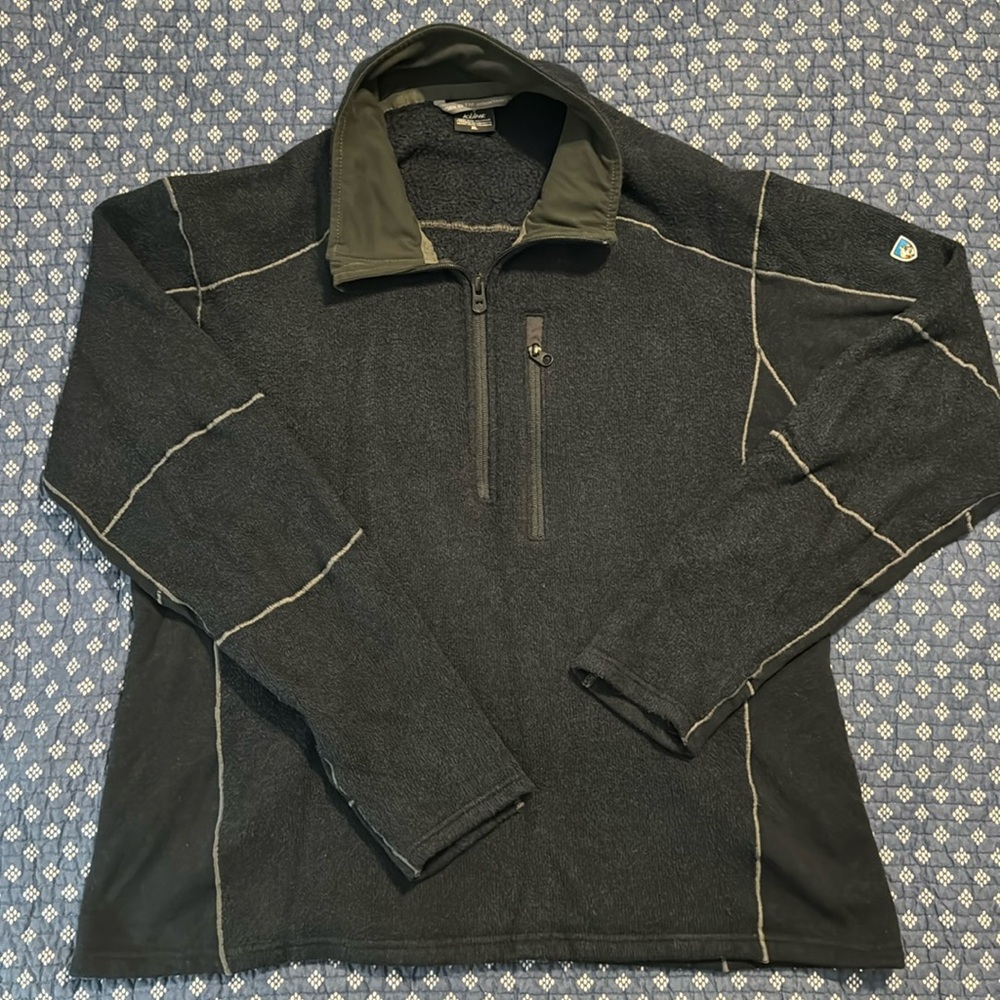 Kuhl Women's Interceptr Quarter Zip Fleece Jacket Pullover Shirt Thumbhole XL